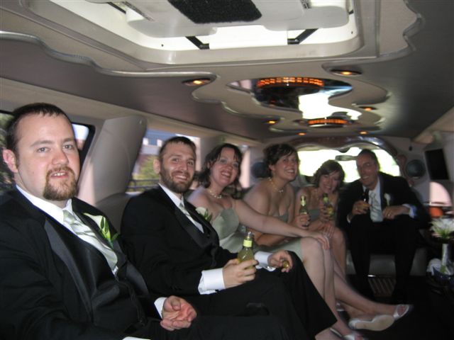 in the limo